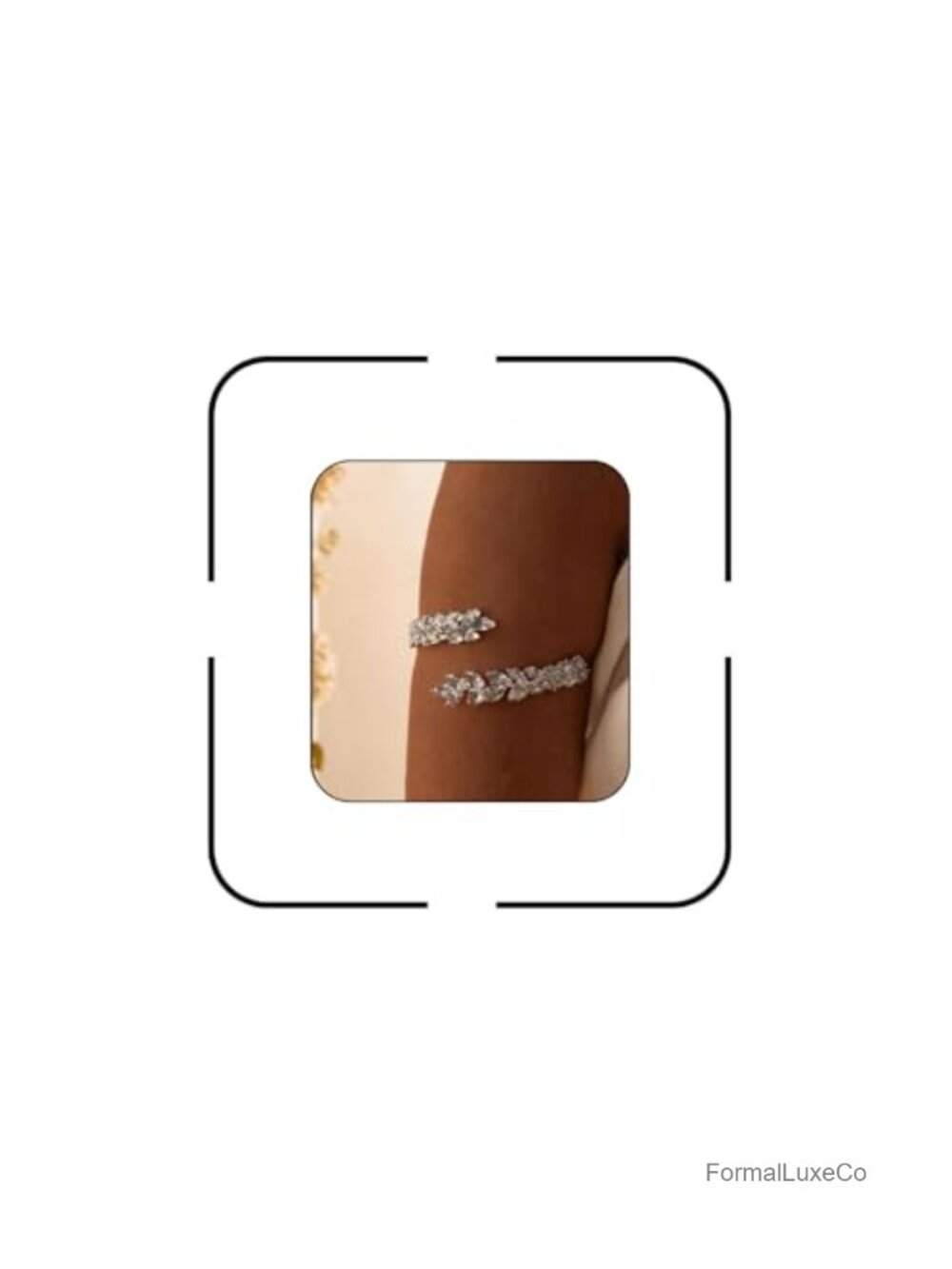 Adjustable Rhinestone Upper Arm Cuff Bracelet for Women Fashionable Wedding